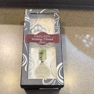 Paw Print Wishing Thread Sun Catcher with Green Accents